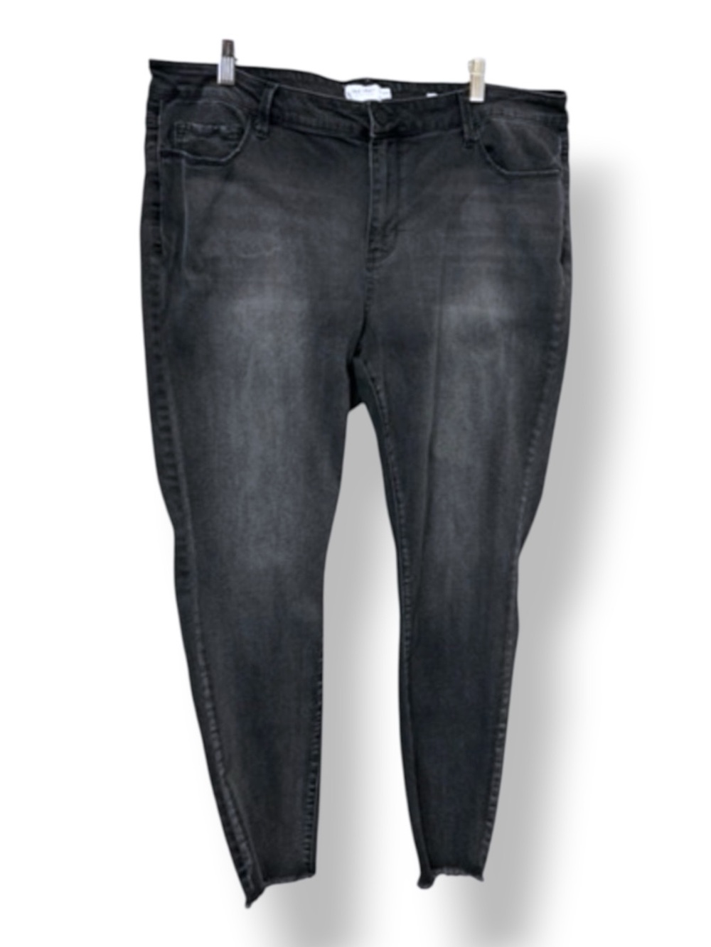 True Craft Women's Plus Mid-Rise Classic 5-Pocket Skinny Jeans - Grey Denim 20W